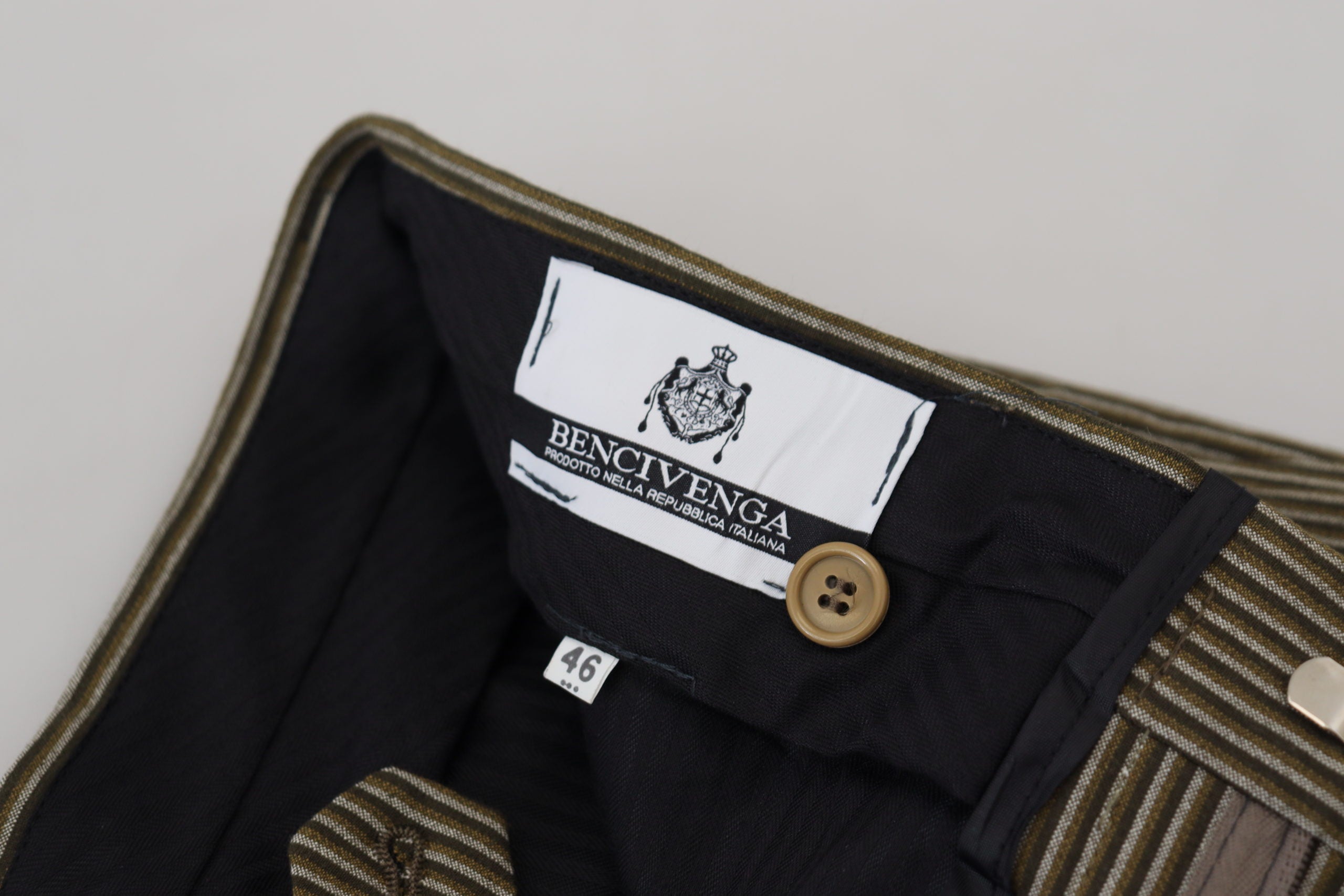 BENCIVENGA Multicolor Striped Pure Cotton Men Pants BENCIVENGA