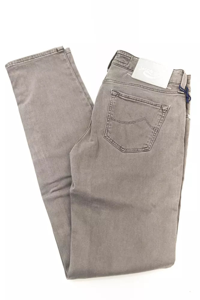 Jacob Cohen Gray Cotton Women Jeans Jacob Cohen