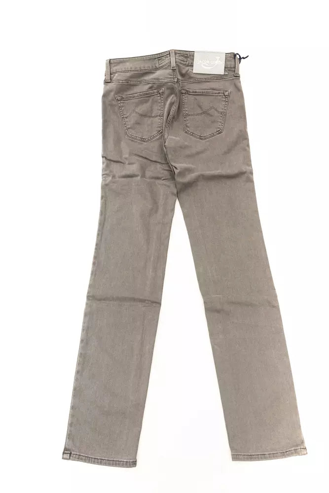Jacob Cohen Gray Cotton Women Jeans Jacob Cohen