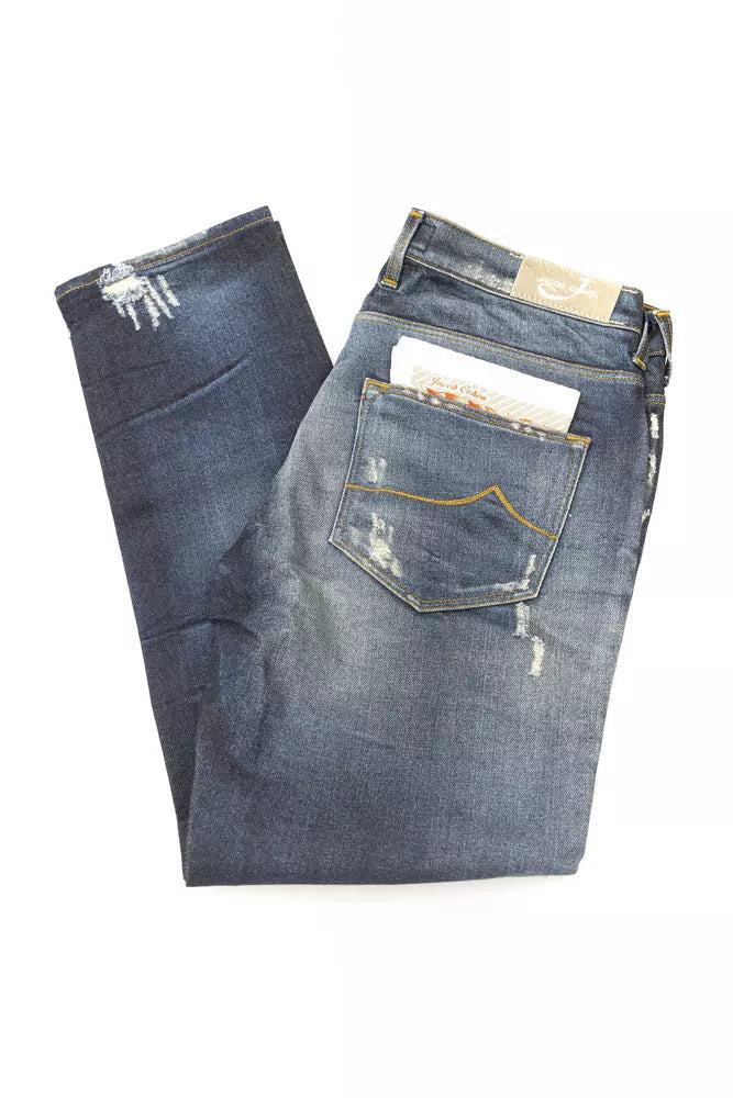 Jacob Cohen Blue Cotton Jeans & Pant Jacob Cohen