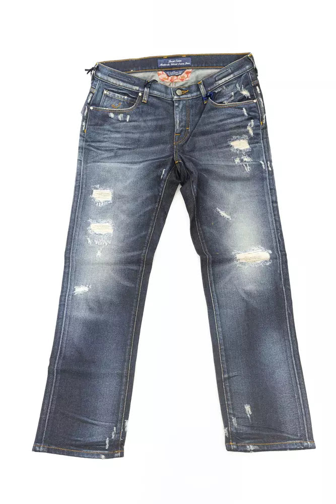 Jacob Cohen Blue Cotton Jeans & Pant Jacob Cohen
