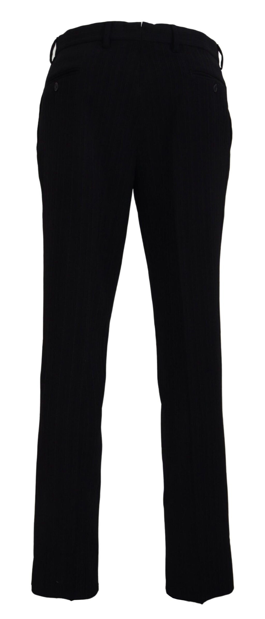 BENCIVENGA Black Cotton Straight Fit Men Formal Pants BENCIVENGA
