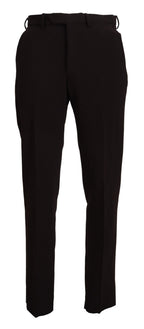 BENCIVENGA Brown Straight Fit Formal Men Pants BENCIVENGA