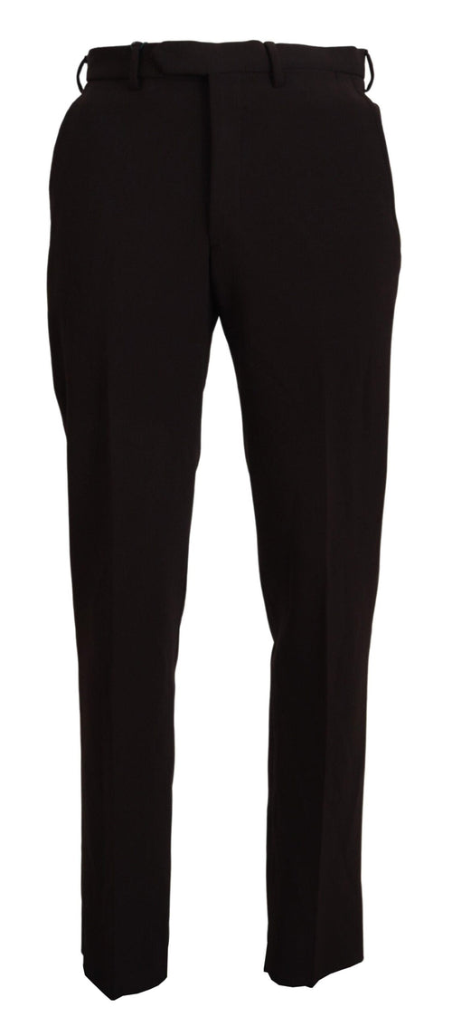 BENCIVENGA Brown Straight Fit Formal Men Pants BENCIVENGA
