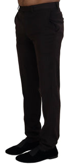 BENCIVENGA Brown Straight Fit Formal Men Pants BENCIVENGA