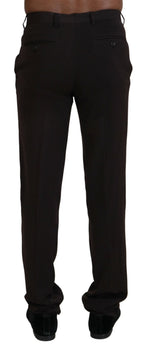 BENCIVENGA Brown Straight Fit Formal Men Pants BENCIVENGA