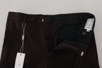 BENCIVENGA Brown Straight Fit Formal Men Pants BENCIVENGA