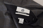 BENCIVENGA Gray Checkered Wool Dress Formal Pants BENCIVENGA