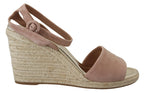 Prada Pink Suede Leather Ankle Strap Sandals Prada