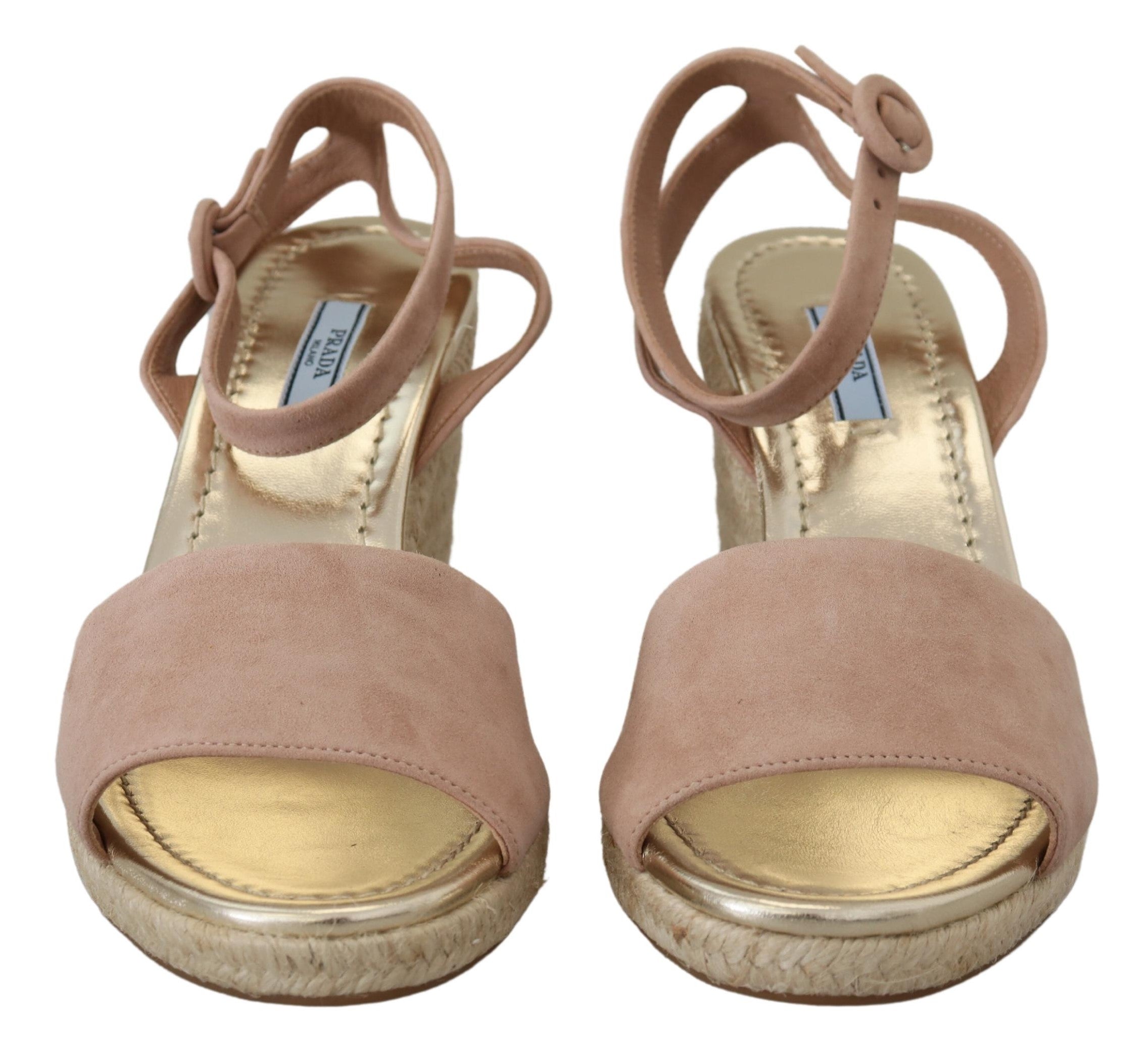 Prada Pink Suede Leather Ankle Strap Sandals Prada
