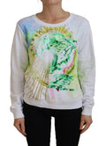 Versace Jeans White Graphic Print Long Sleeves Sweater Versace Jeans