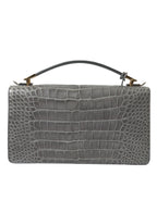 Balenciaga Gray Exotic Leather Medium Shoulder Hand Purse Bag Balenciaga