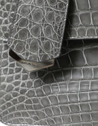 Balenciaga Gray Exotic Leather Medium Shoulder Hand Purse Bag Balenciaga