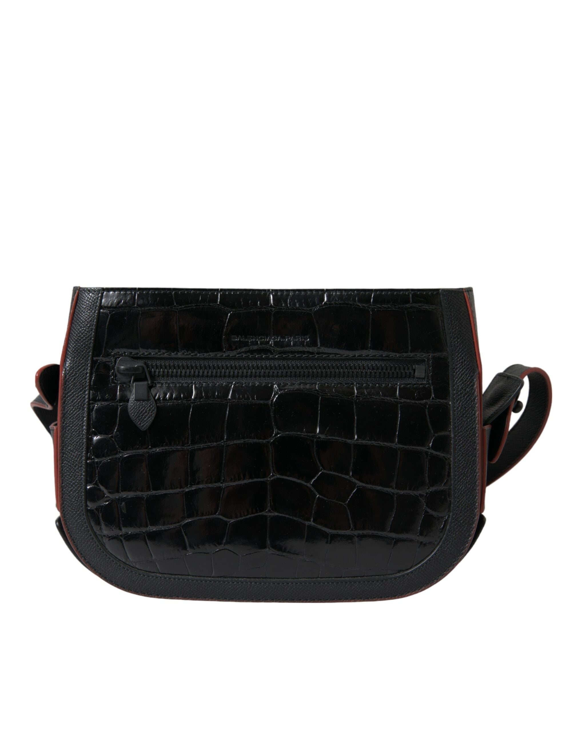 Balenciaga Black Exotic Leather Shoulder Crossbody Camera Bag Balenciaga