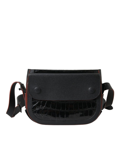 Balenciaga Black Exotic Leather Shoulder Crossbody Camera Bag Balenciaga