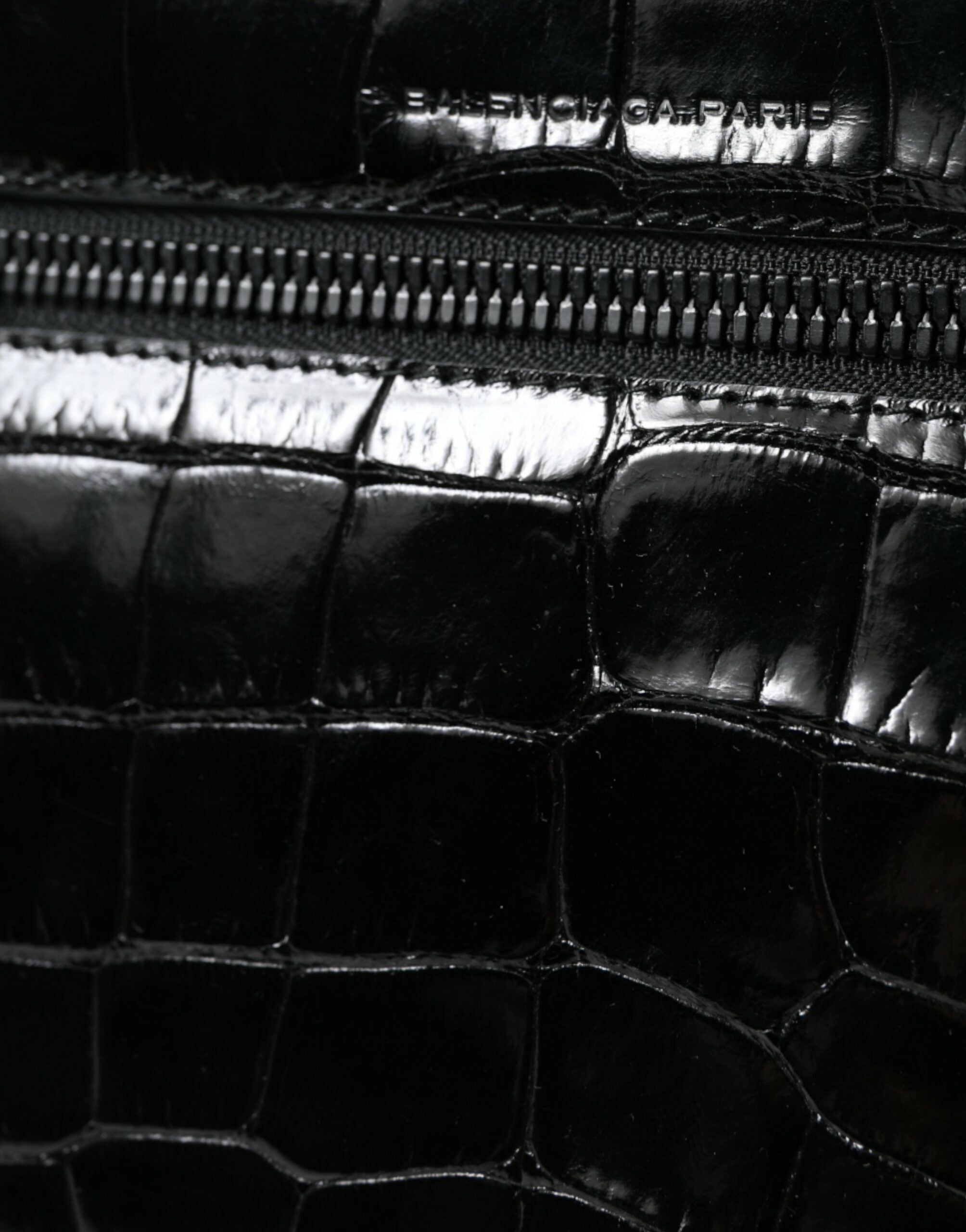 Balenciaga Black Exotic Leather Shoulder Crossbody Camera Bag Balenciaga
