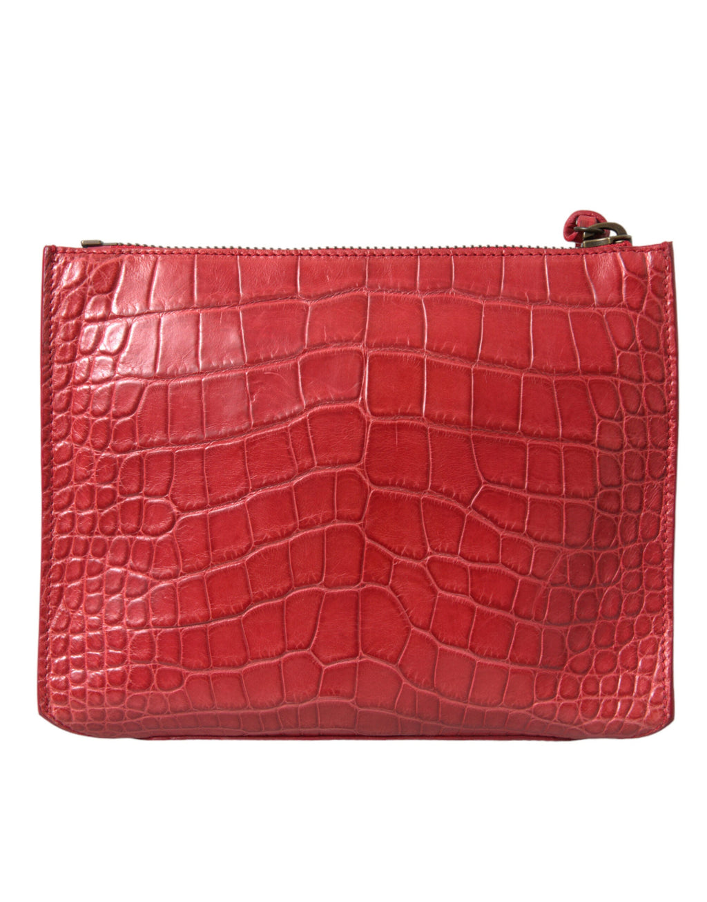 Balenciaga Red Exotic Skin Leather Classic Pouch Purse Wristlet Bag Balenciaga