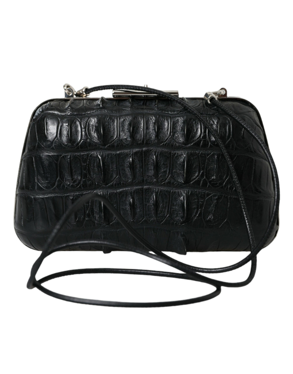 Balenciaga Black Exotic Skin Leather Shoulder Crossbody Box Clutch Bag Balenciaga