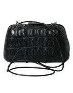 Balenciaga Black Exotic Skin Leather Shoulder Crossbody Box Clutch Bag Balenciaga