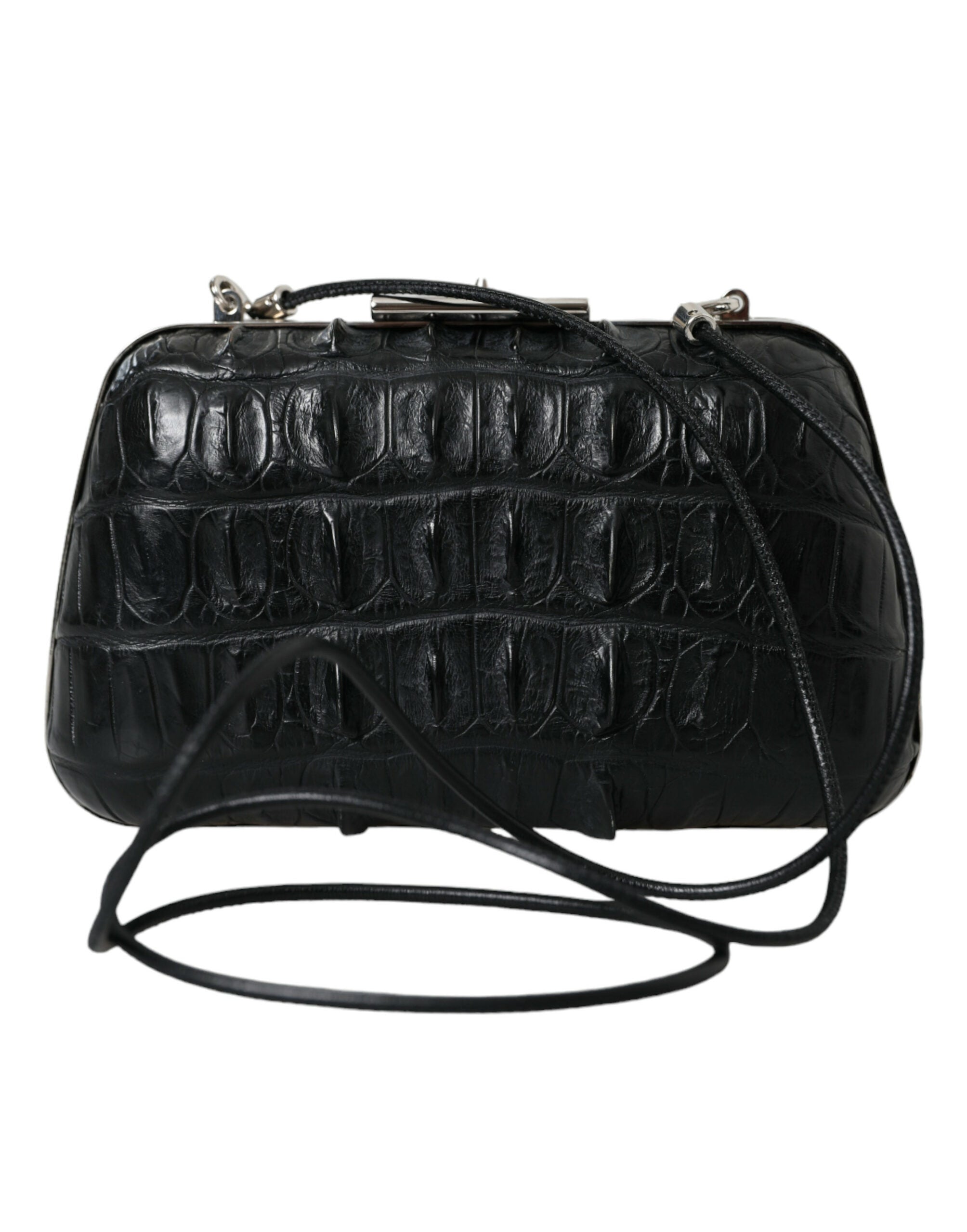 Balenciaga Black Exotic Skin Leather Shoulder Crossbody Box Clutch Bag Balenciaga