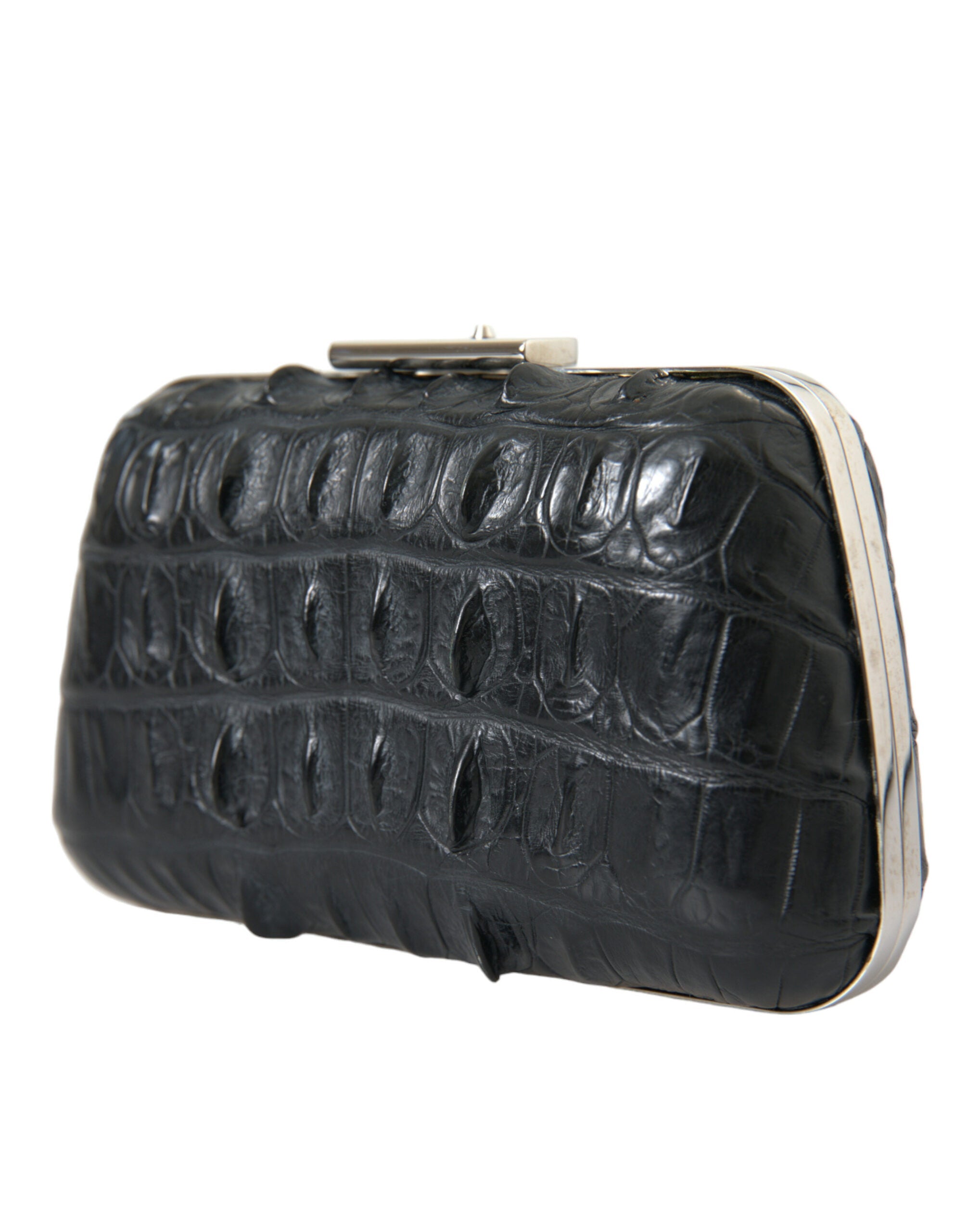 Balenciaga Black Exotic Skin Leather Shoulder Crossbody Box Clutch Bag Balenciaga