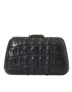 Balenciaga Black Exotic Skin Leather Shoulder Crossbody Box Clutch Bag Balenciaga