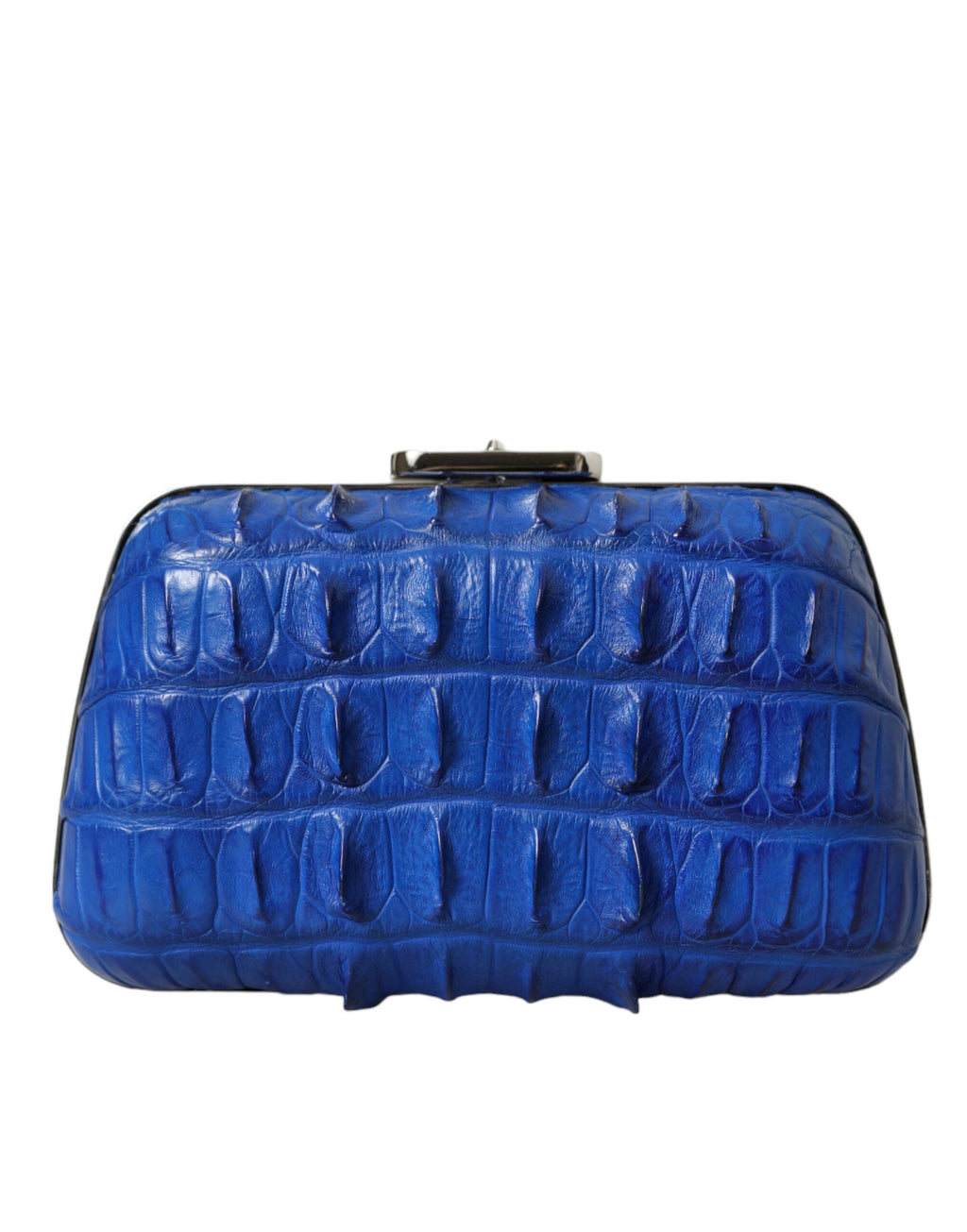 Balenciaga Blue Exotic Skin Leather Shoulder Crossbody Box Clutch Bag Balenciaga