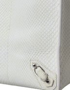 Balenciaga White Yellow Exotic Skin Leather Shopping Tote PAPIER Bag Balenciaga