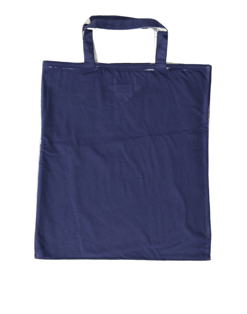Prada Blue Jersey Fabric Logo Shoulder Shopping Tote Shopping Bag Prada