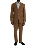 Prada Brown Cashmere 2 Piece Single Breasted Suit Prada