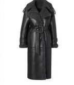 Reversible Faux Fur Coat with Lapel Warm Winter Outerwear for Women eprolo
