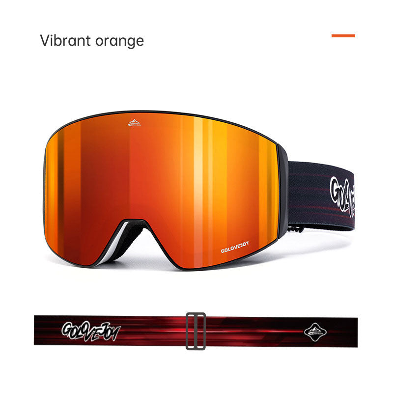 Magnetic ski goggles for men and women double anti-fog outdoor sports riding equipment goggles windproof eprolo