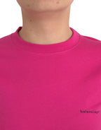 Balenciaga Pink Cotton Crew Neck Short Sleeves Tee T-shirt Balenciaga