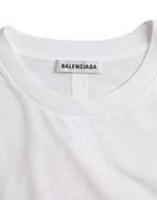 Balenciaga White Cotton Crew Neck Short Sleeves T-shirt Balenciaga