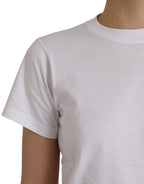 Balenciaga White Cotton Crew Neck Short Sleeves Tee T-shirt Balenciaga