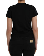 Balenciaga Black Cotton Logo Print Crew Neck Short Sleeves T-shirt Balenciaga
