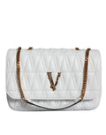 Versace White Mini Nappa Leather Crossbody Shoulder Bag Versace