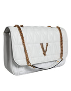 Versace White Mini Nappa Leather Crossbody Shoulder Bag Versace