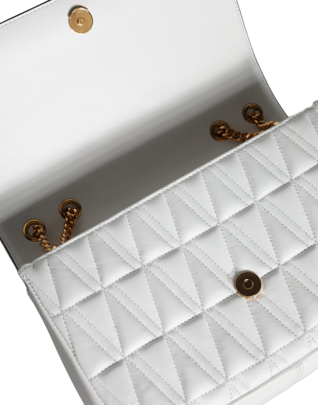Versace White Mini Nappa Leather Crossbody Shoulder Bag Versace