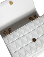 Versace White Mini Nappa Leather Crossbody Shoulder Bag Versace
