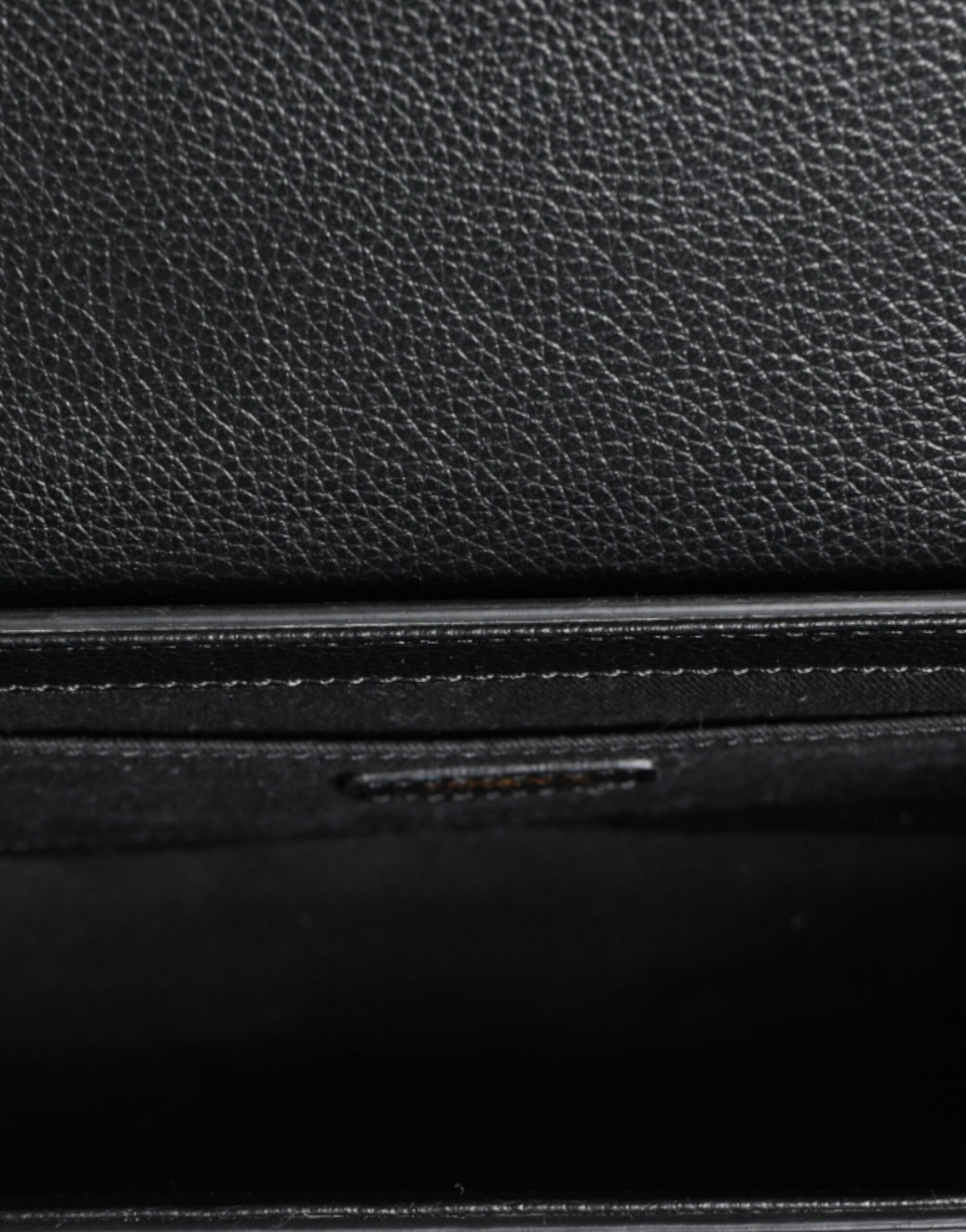 Versace Black Grainy Calf Leather Logo Crossbody Shoulder Bag Versace