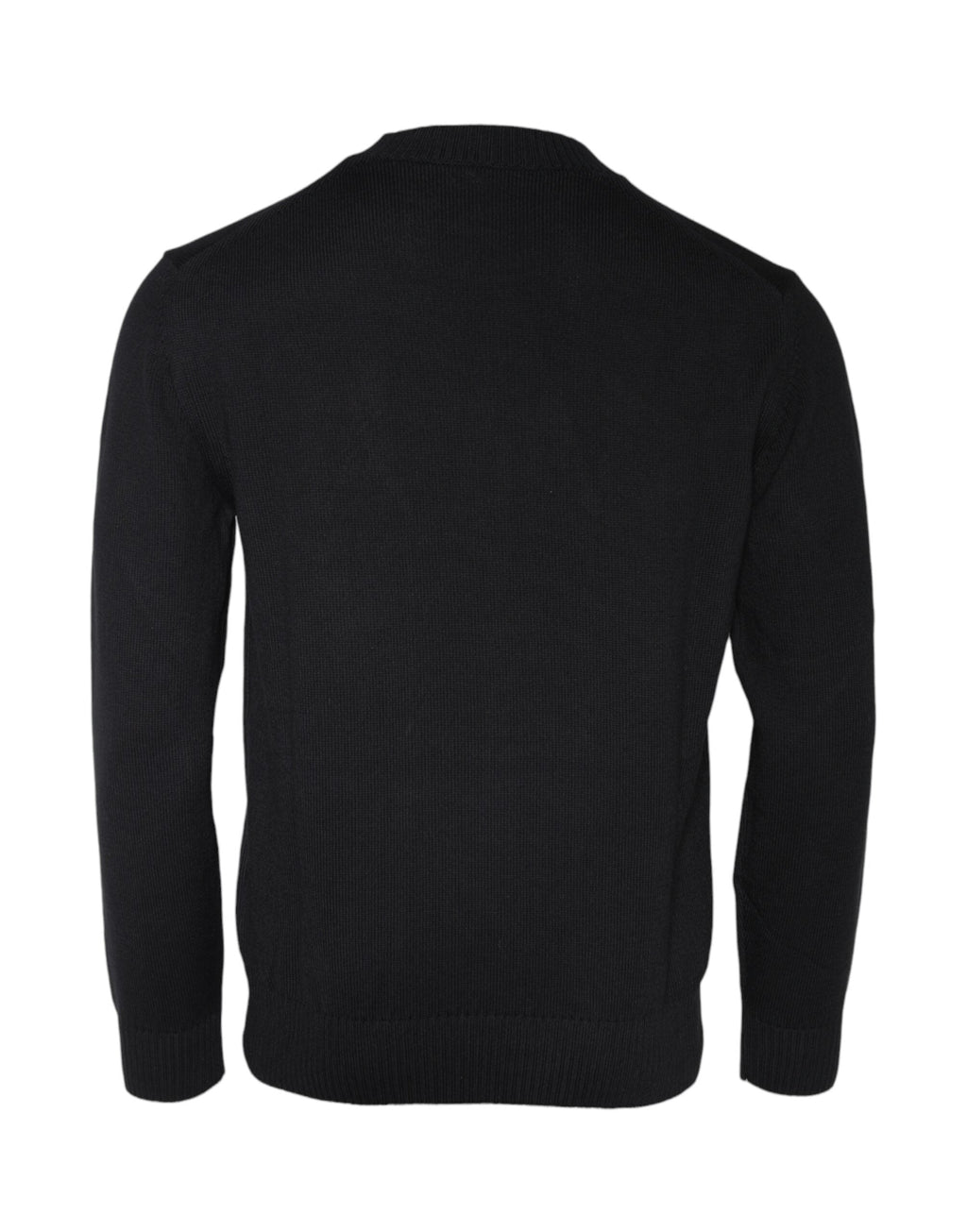 Versace Black Medusa Embroidery Crew Neck Pullover Sweater Versace