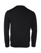 Versace Black Medusa Embroidery Crew Neck Pullover Sweater Versace