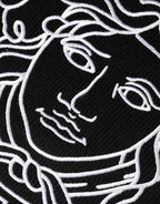Versace Black Medusa Embroidery Crew Neck Pullover Sweater Versace