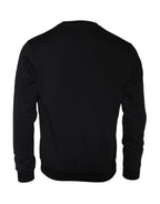 Versace Black Medusa Fleece Cotton Crew Neck Sweatshirt Sweater Versace
