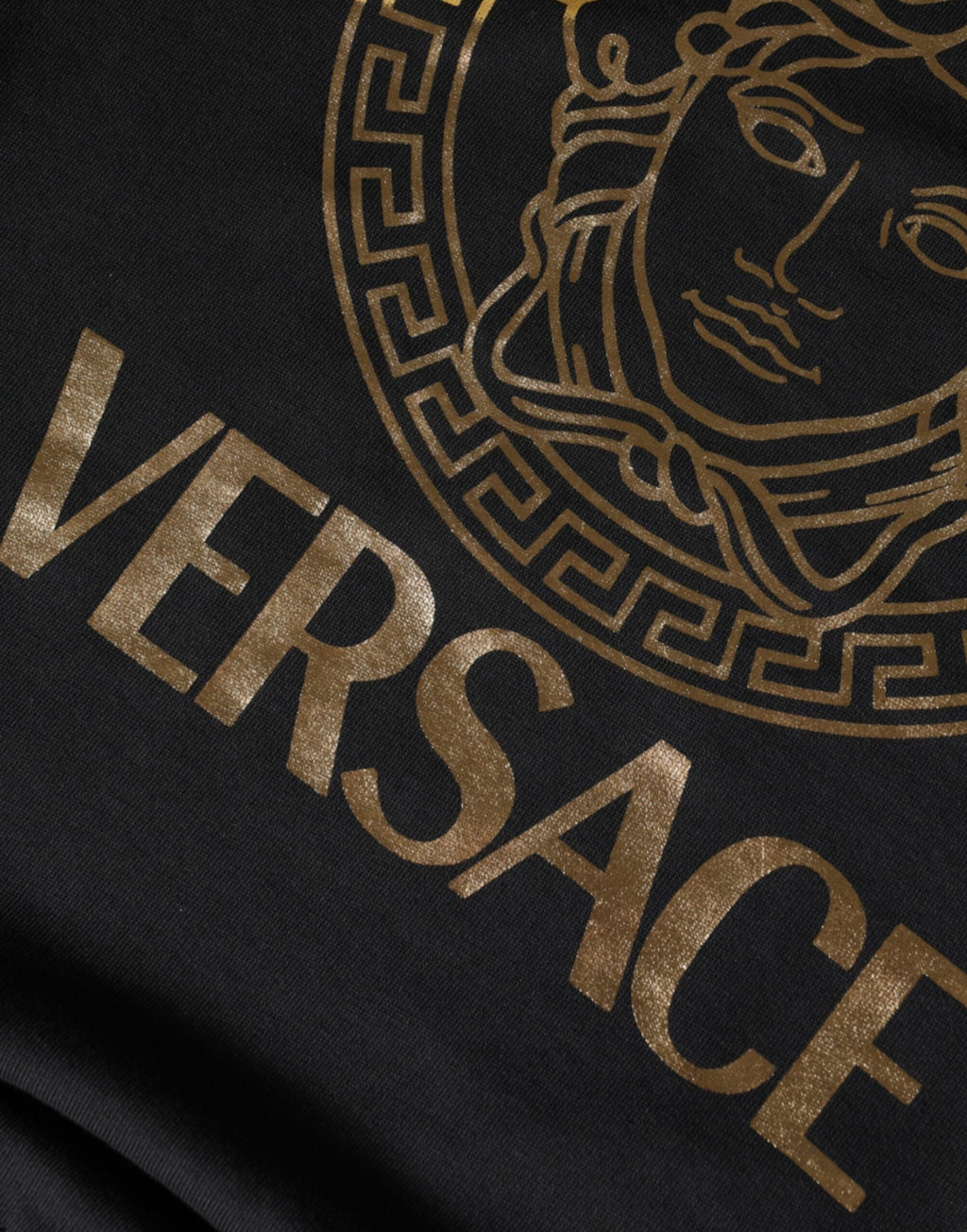 Versace Black Medusa Fleece Cotton Crew Neck Sweatshirt Sweater Versace