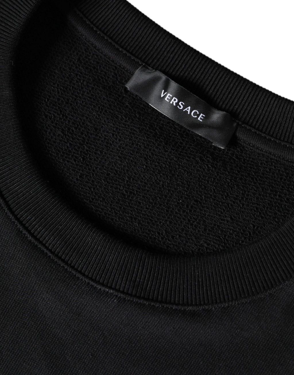 Versace Black Medusa Fleece Cotton Crew Neck Sweatshirt Sweater Versace