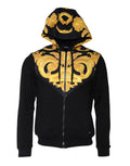 Versace Black Medusa Print Cotton Full Zip HoodieSweatshirt Sweater Versace
