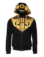 Versace Black Medusa Print Cotton Full Zip HoodieSweatshirt Sweater Versace