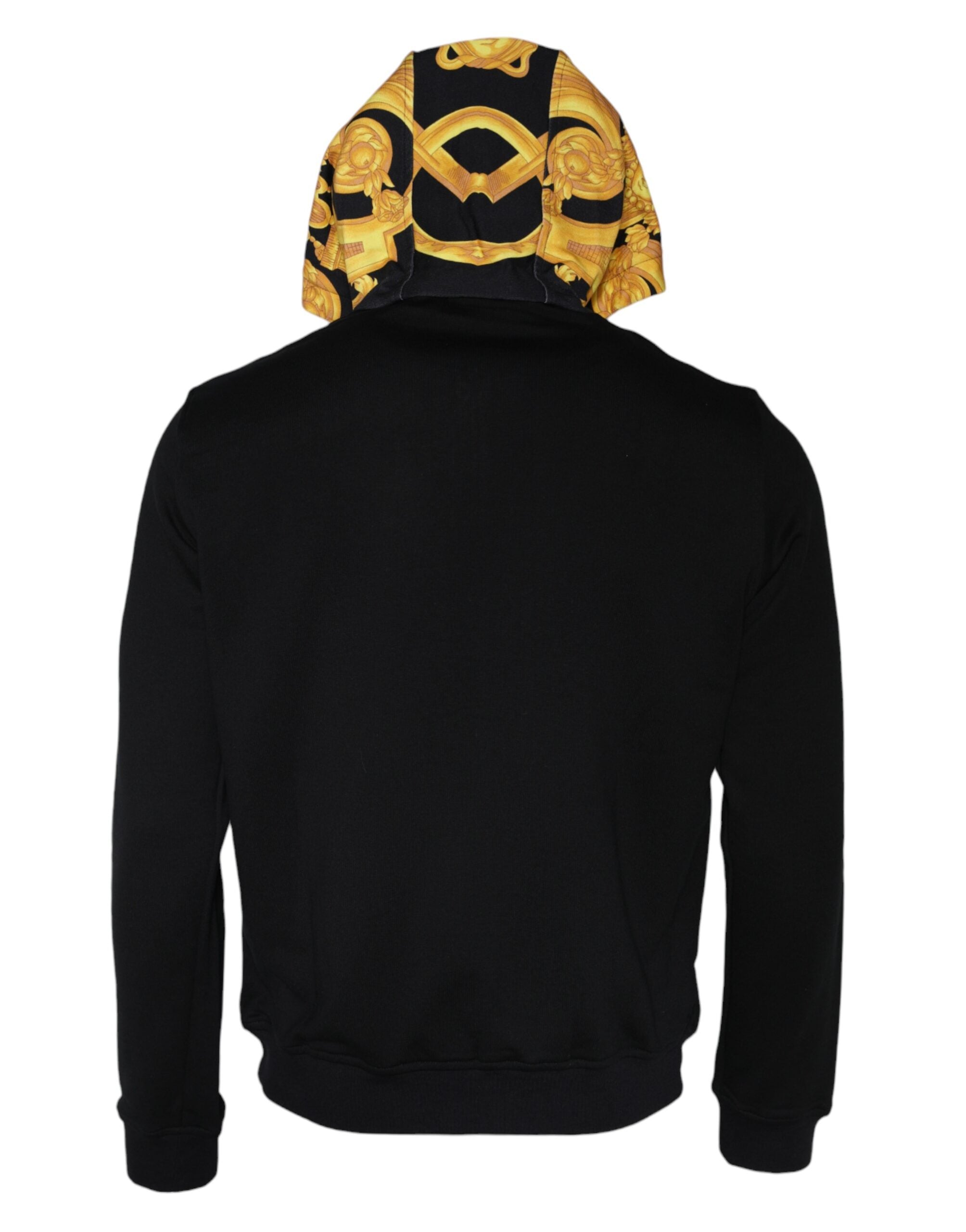 Versace Black Medusa Print Cotton Full Zip HoodieSweatshirt Sweater Versace
